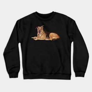 brown dog lovers-vector art Crewneck Sweatshirt